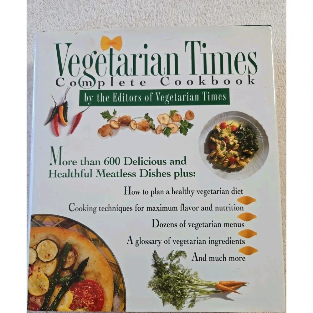 Vintage 1995 Vegetarian Times Complete Cookbook‎ Recipes Cooking Cook Book